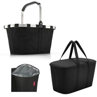 Reisenthel Geschenkset carrybag black schwarz und coolerbag schwarz im Set - das kleine schwarze kombiniert mit dem coolen schwarzen - 1